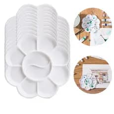 Kit 10 Bandeja Paleta Godê Flor Para Pintura com 10 Divisórias