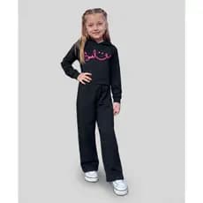 Conjunto “Smile” em Moletinho Infantil e Juvenil com Calça tipo Wide Leg e Cropped Tamanhos 10 ao 16