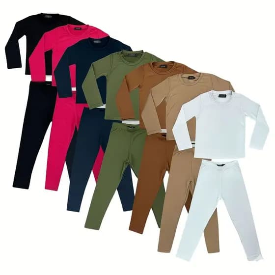 Conjunto Térmico Infantil Juvenil Menina e Menino - Segunda Pele Peluciada - Conjunto Blusa + Calça