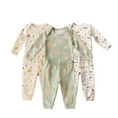 Conjunto Termico Bebê Inverno - Body Manga Longa + Calça Estampada - Bebê Menino e Menina