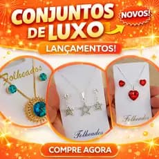 Kits de Colar e Brinco - Qualidade Superior, Folheado a Ouro e Prata com Garantia