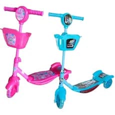 Patinete Infantil 3 Rodas Com Cesta e Som menino e menina