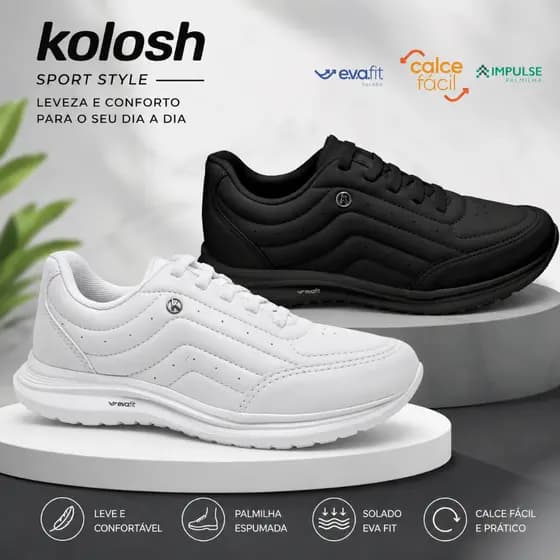 Tênis Feminino Kolosh Eva Fit Ultra Leve K8428b