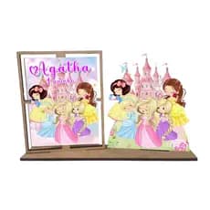 Lembrancinha Princesas Porta Retrato 7x9 Em Mdf pacote com 10 unidades
