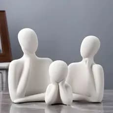 Estátua decorativa/ decoração para casa/ presentes/escultura moderna/abstrata/nórdico/gesso/familia/mae/pai/filho.