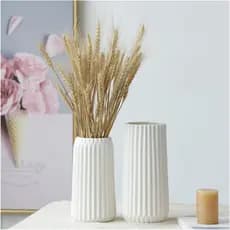 Vaso De GESSO para  Flores artificiais Decorativos  Moderna Casa Vasos Brancos Sala De Estar Decoração De Mesa Presentes