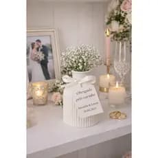 Kit 10 Mini Vaso em Gesso Minimalista   Centro de Mesa Casamento Lembrancinha