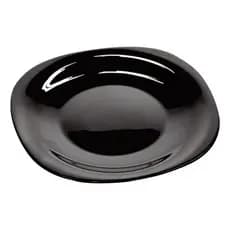Prato Para Sobremesa Quadrado Vidro Preto Temperado Prato Pequeno Minimalista Para Doces Em Casa Tem