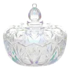 Bomboniere Baleiro De Vidro Madri Furta Cor 700 Ml P/ Doces Potiche Decorativo Com Tampa Em Casa Tem