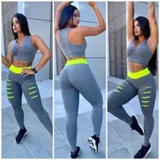 conjunto calça legging detonado leg treino mais top fitness calça feminina academia tendência