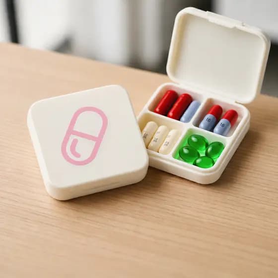 Porta Comprimidos Semanal Diário - Organizador Cápsulas Compacto Portátil para Viagem e Dia a Dia