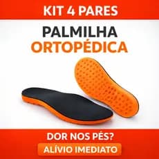 Kit 4 Palmilhas Ortopédicas Gel Silicone Macio Para Esporão Fascite Conforto