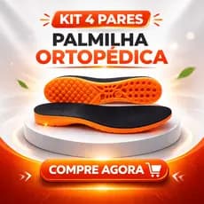 Palmilha Ortopédica Gel Kit 4 Unidades Econômico Ideal Para Uso Diário Dor Nos Pés