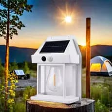 Refletor Solar LED com Sensor de Movimento IP65 Luminária Externa Parede Luz Quente Entrega Rápido