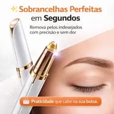Depilador de Sobrancelha Elétrico Recarregável USB Caneta Depiladora Facial Feminina Indolor Portátil LED