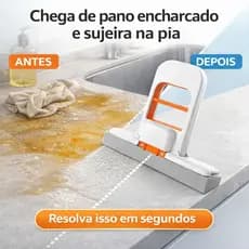 Mini Mop Absorvente Portátil com Auto Torção Rodo Esponja para Pia Bancada Vidro Limpeza Rápida
