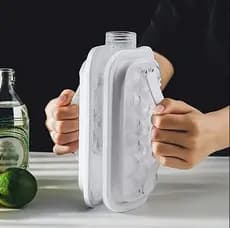 Garrafa Forma de Gelo 2 em 1 Esfera Silicone Ice Maker 14 Bolas Drinks (Cores Sortidas)