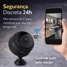 Mini Câmera A9 WiFi Full HD Espiã Segurança Visão Noturna Sensor Movimento Monitoramento APP Entrega Rápida