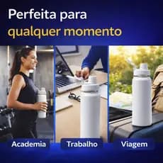 Garrafa Térmica Inox 800ml Parede Dupla a Vácuo Portátil Quente e Frio Vedação Hermética Entrega Rápida