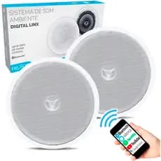 Kit Caixas De Embutir Sistema Som Ambiente Bluetooth Arandela Leson