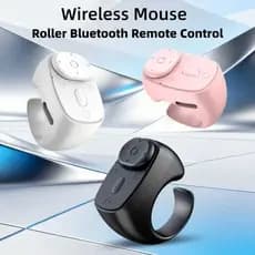 Mouse Sem Fio Bluetooth Rolo De Controle Remoto Anel Ponta Do Dedo Portátil Móvel Selfie Ratos Vídeo Automático Página T