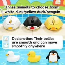 Rato Sem Fio 3D Bonito Animal Bluetooth 2.4G Modo Duplo Recarregável Botão Silencioso Portátil PC Ratos Para Jogos De Es