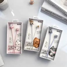 3.5mm Fone De Ouvido 10mm Unidade Driver Bonito Dos Desenhos Animados Animal De Estimação Alta Fidelidade Estéreo Baixo