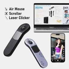 Mouse Sem Fio Bluetooth 2.4Ghz Controle Remoto Recarregável De Modo Duplo Com Air Touchpad Click Para PowerPoint Keynote