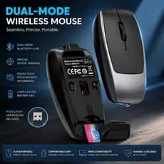 Mouse Sem Fio Tipo-C Recarregável Suporte TF Cartão Leitura E Escrita Ratos Ergonômico Óptico Bluetooth Mini Para Comput