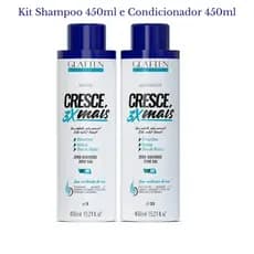 Kit Shampoo e Condicionador Cresce 3x Mais Glatten Profissional 450ml