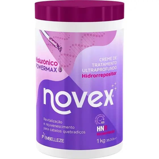 Creme de Tratamento Novex Hialurônico PowerMax Harmonização Capilar 1kg