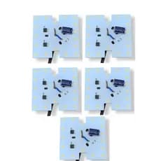 Kit 5x Placa Pcb Led - 17 Led 80x80mm 14w 127v 3000k C/Cabo