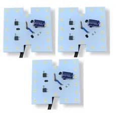 Kit 3x Placa Pcb Led - 17 Led 80x80mm 14w 127v 3000k C/Cabo