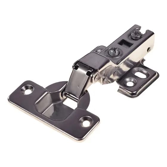 Kit 10 Dobradiças Inox Curva Com Amortecedor 35mm Armários