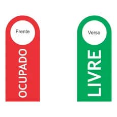 Placa Aviso De Porta Original Ocupado E Livre Acrílico 2mm