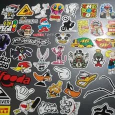 Mega Kit 49 Adesivo Holográfico Capacete Moto Carro Notebook