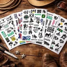Kit 121 Adesivos Country Agro Roça Bull Rodeo Muladeiros