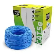 Caixa Cabo De Rede Cat5e Soho Plus Furukawa 305M Cobre Cor Azul