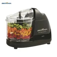Mini Processador de Alimentos Britânia 360ml Pulsar 2P Triturador Alho Cebola Temperos 127v