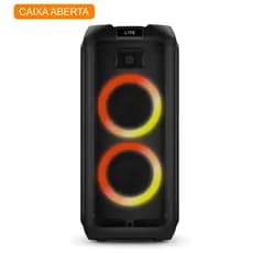 (Caixa Aberta) Caixa de Som Philips Bluetooth Party Speaker, com Luzes LED, TAX4209/78, FM USB