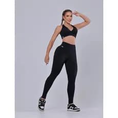 Promoçao Conjunto Fitness Feminino Basico Academia AQN SPORT Forro Duplo