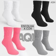 Meia Aerobica Fitness Feminina Frio Academia Tamanho 34 ao 40 AQN SPORT