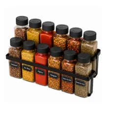 Porta Temperos e Condimentos Cozinha com 12 Potes de tempero Tampa fliptop