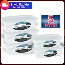 Potes PRESIDIO Transparente 1,2 L E 3,0 L Retangular (Varios Tamanhos)