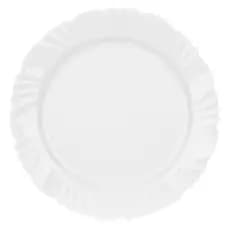 Conjunto de 24  Pratos Rasos Nadir Opaline - Vidro Branco Pétala 24 peças