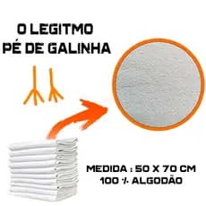 Sacaria Lisa Para Pano de Prato Tecido Pé de Galinha Tamanho 50 x 70 Cm - 20 Unidades