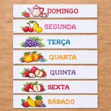 Kit 14Un Barrinha Pano Prato Ponto Cruz Semaninha Barato