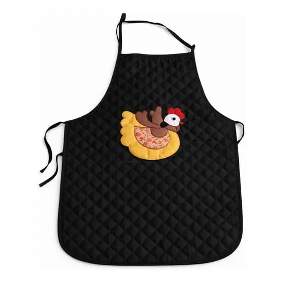 Avental Matelado Patchwork Bordado Estampado Cozinha