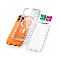 Capa Magnética Anti-impacto + Película Para Iphone17 Pro Max Transparente