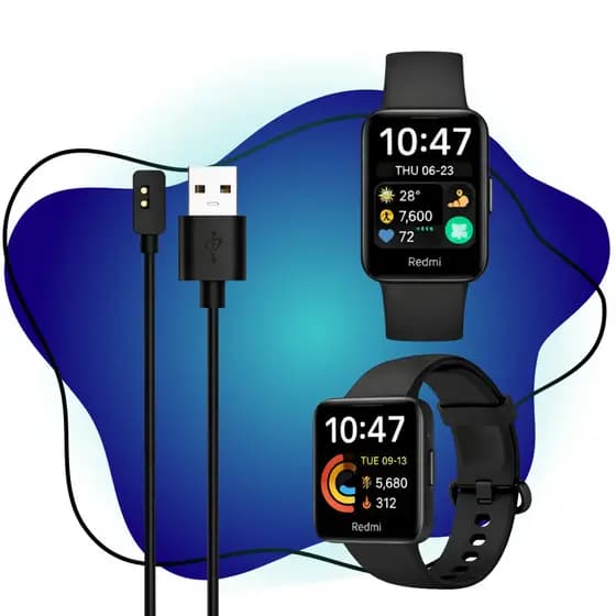 Carregador Para Smartwatch Xiaomi Redmi Watch 2 Lite 2 Cabo USB Preto